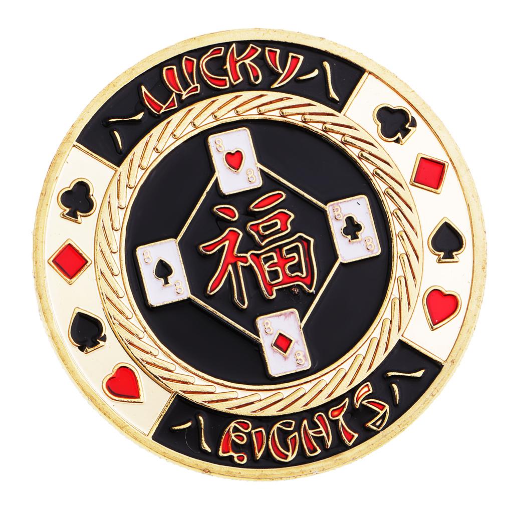 Gold Plated Lucky Poker Chip Coin Toys Commemorative Coin Toys Collectible