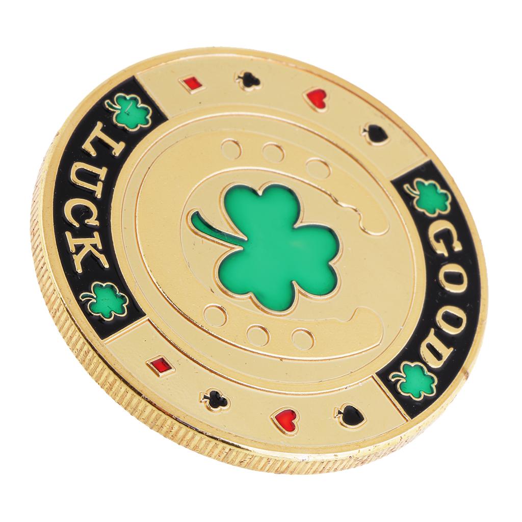 Four Leaf Clover Luck Coin Toy Chip Card Commemorative Coin Toys Collectible