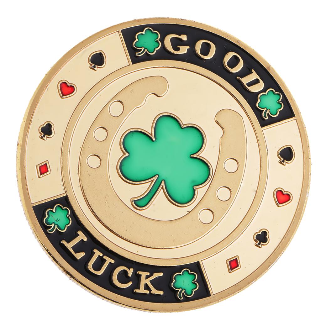Four Leaf Clover Luck Coin Toy Chip Card Commemorative Coin Toys Collectible