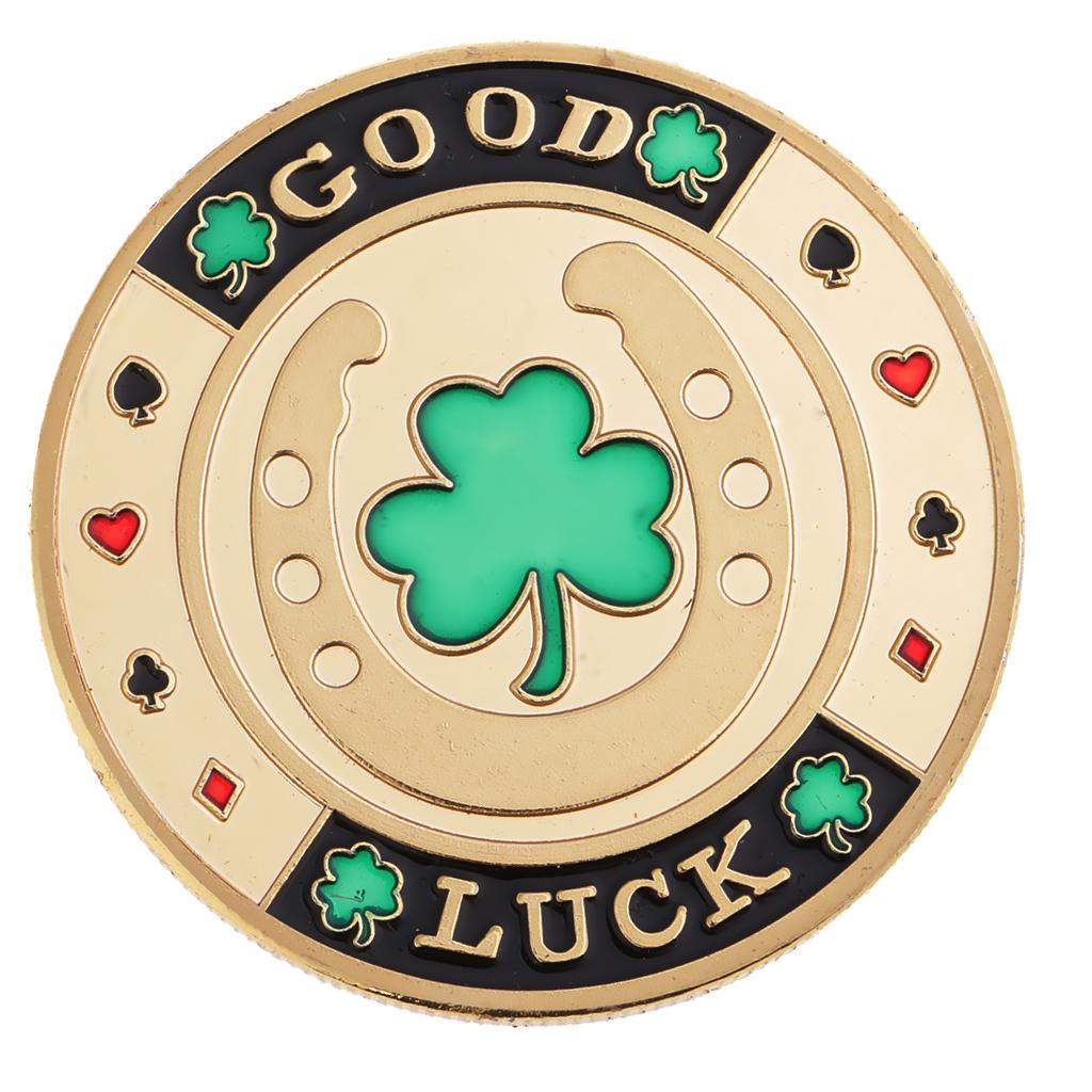 Four Leaf Clover Luck Coin Toy Chip Card Commemorative Coin Toys Collectible