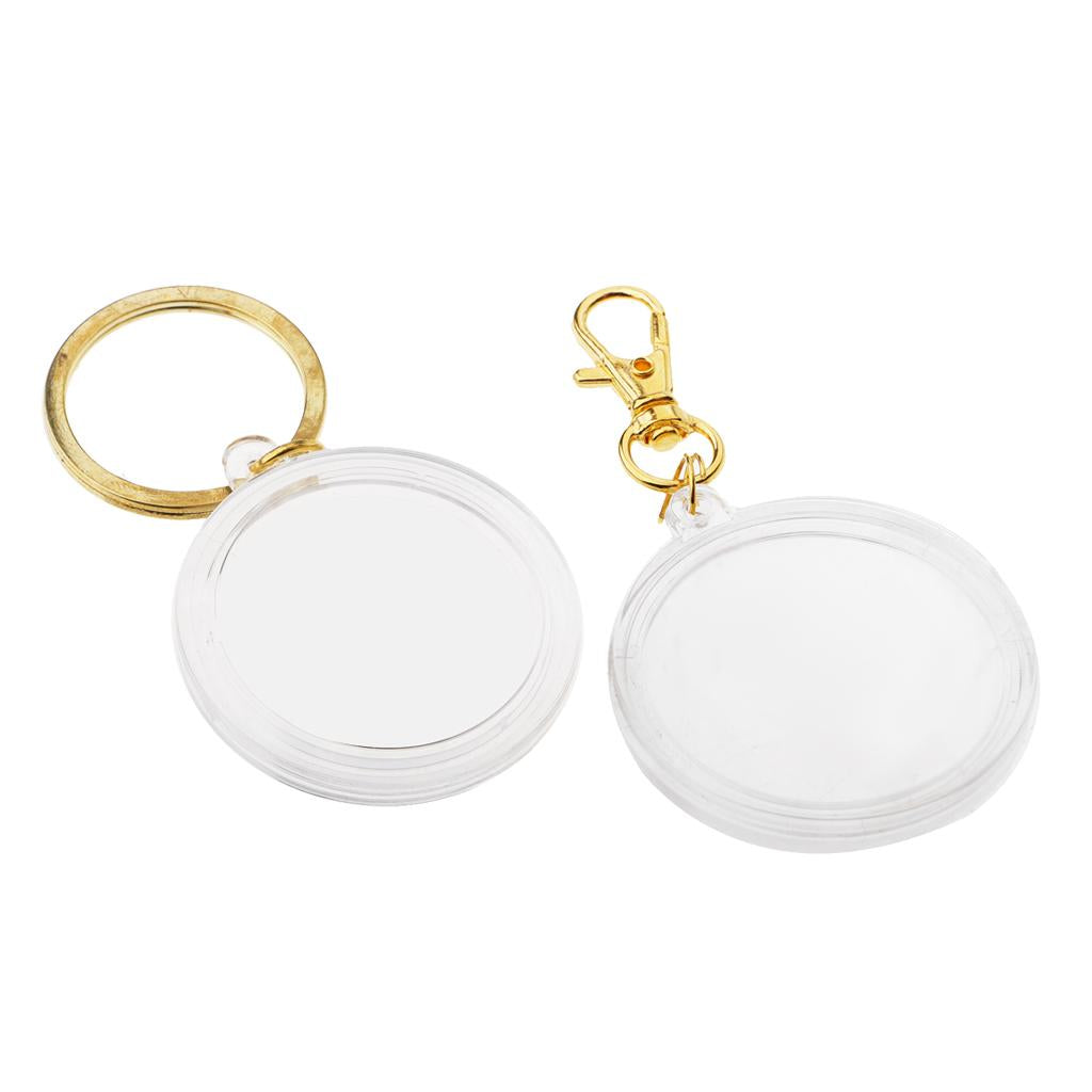 Portable Acrylic Coin Holder Keychain Coin Keyring Collection Boxes #1