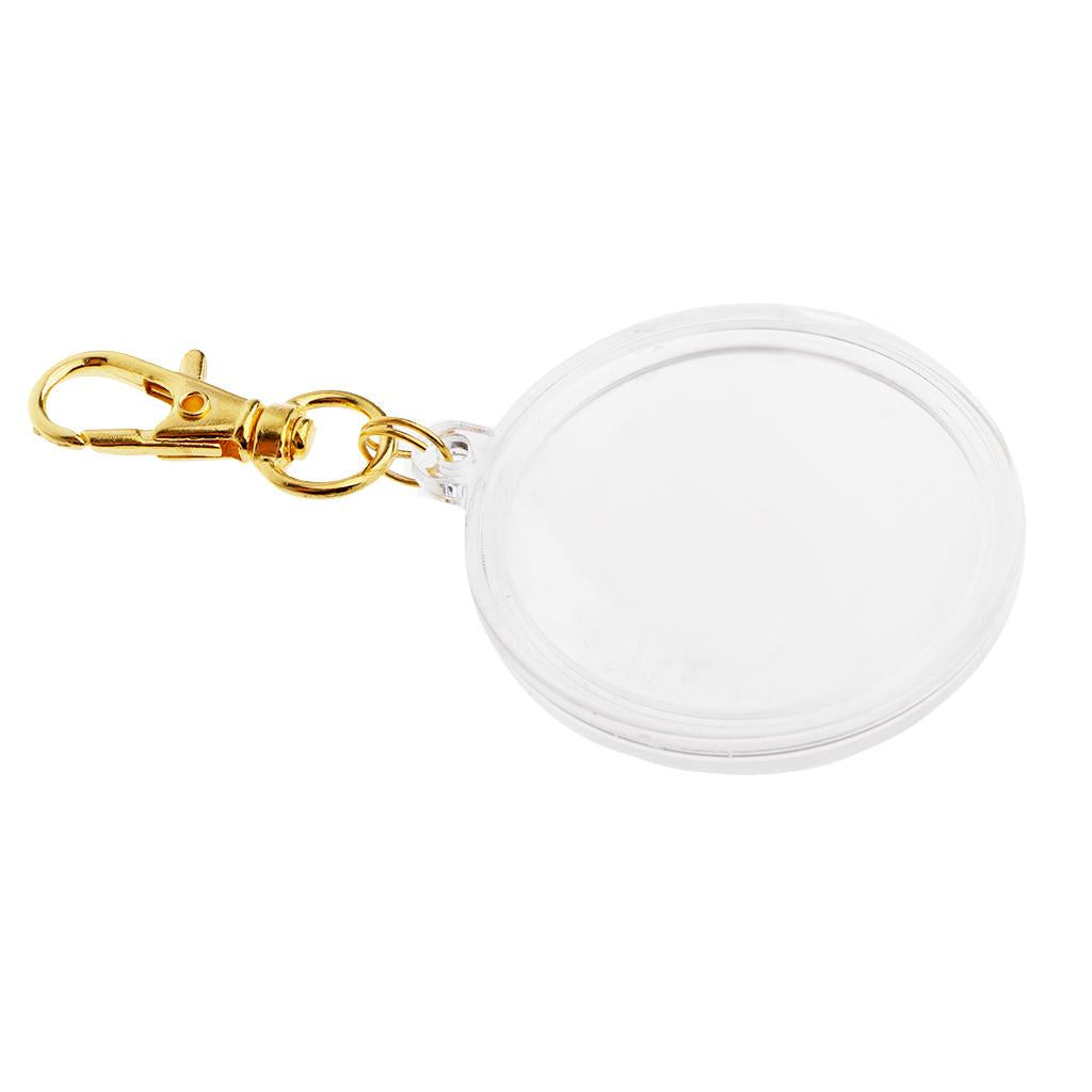 Portable Acrylic Coin Holder Keychain Coin Keyring Collection Boxes #1