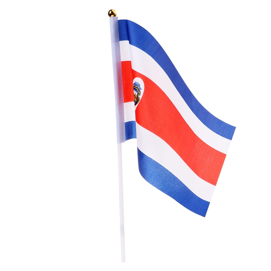 12PCS Flag Flags Banner Hand Waving Flag National Pride Flag Costa Rica