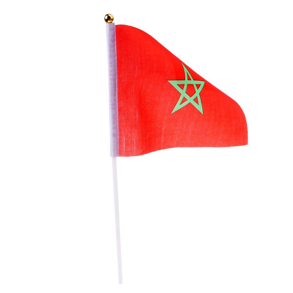 12PCS Flag Flags Banner Hand Waving Flag National Pride Flag Morocco