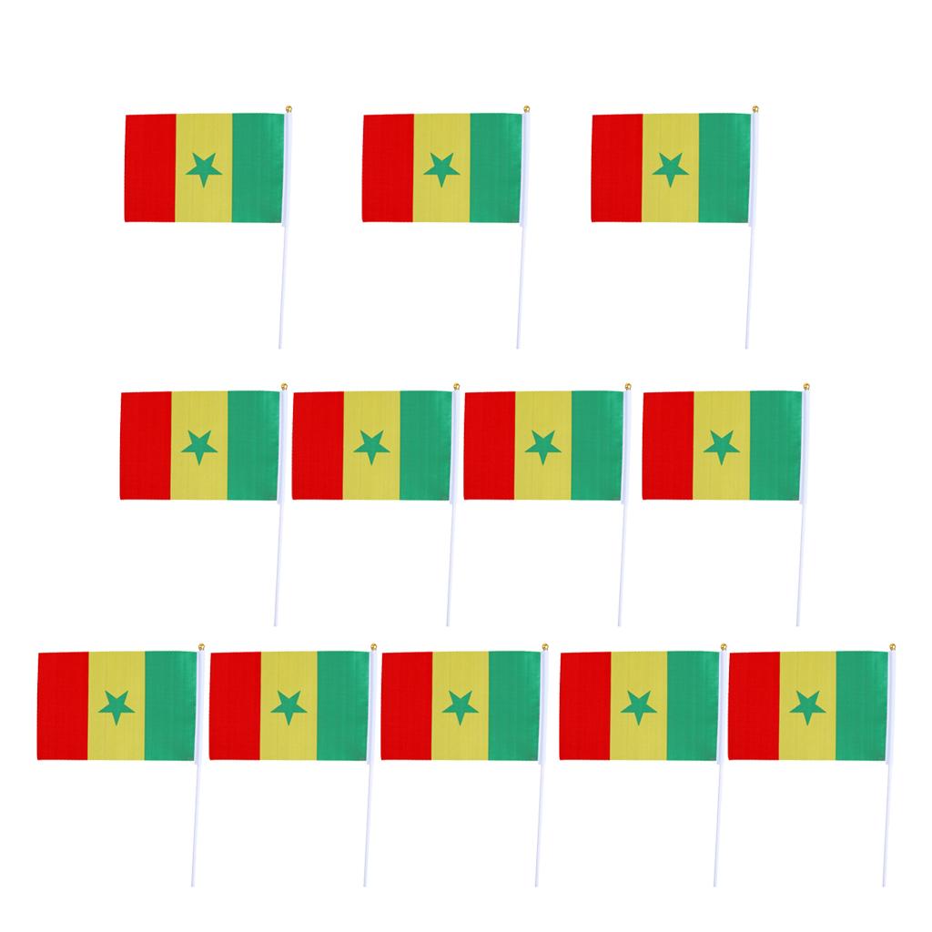 12PCS Flag Flags Banner Hand Waving Flag National Pride Flag Senegal