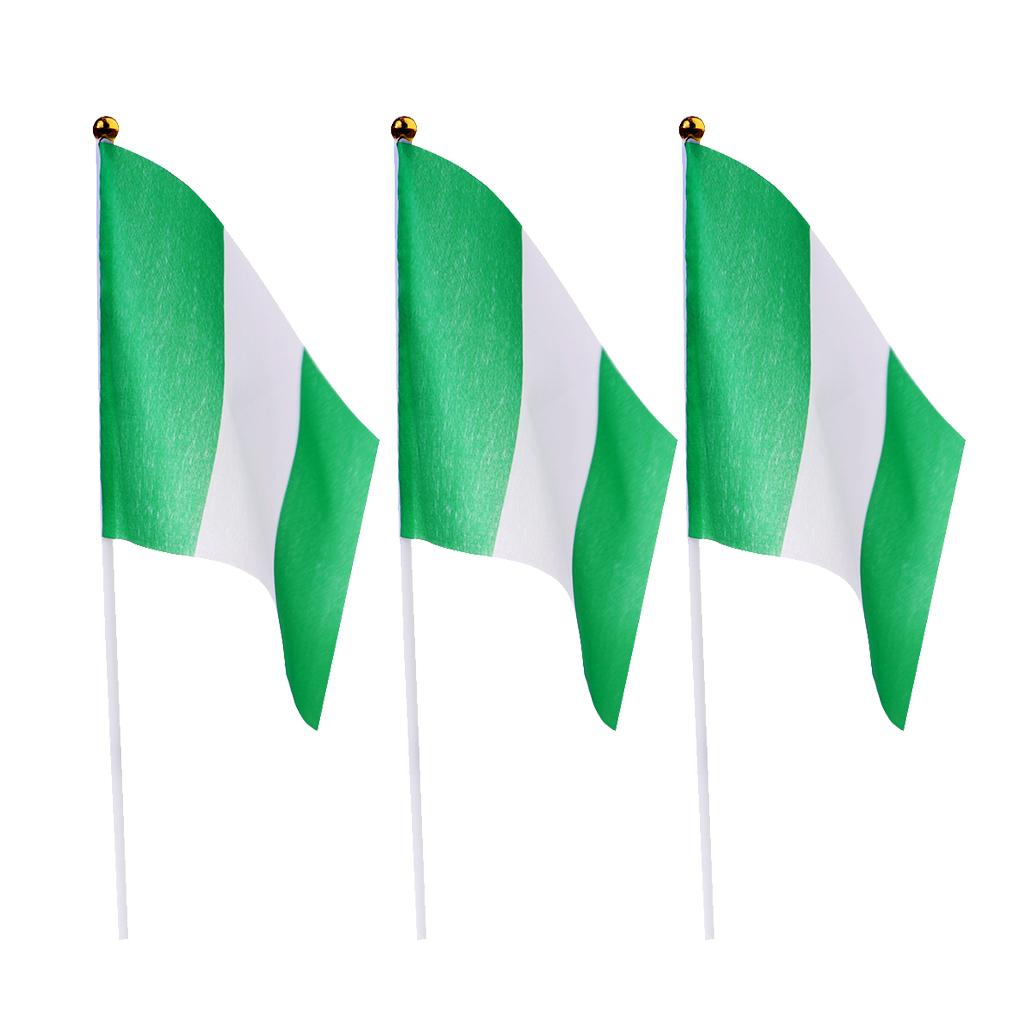 12PCS Flag Flags Banner Hand Waving Flag National Pride Flag Nigeria