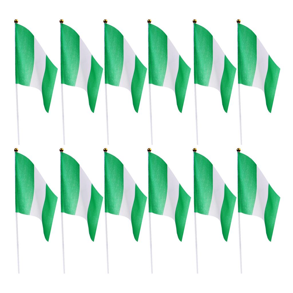 12PCS Flag Flags Banner Hand Waving Flag National Pride Flag Nigeria