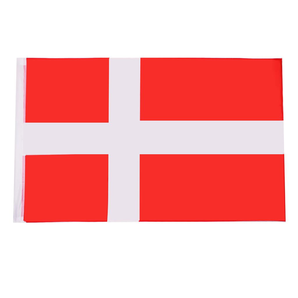 Country Large Flag National Banner Festival Decor Red White Denmark