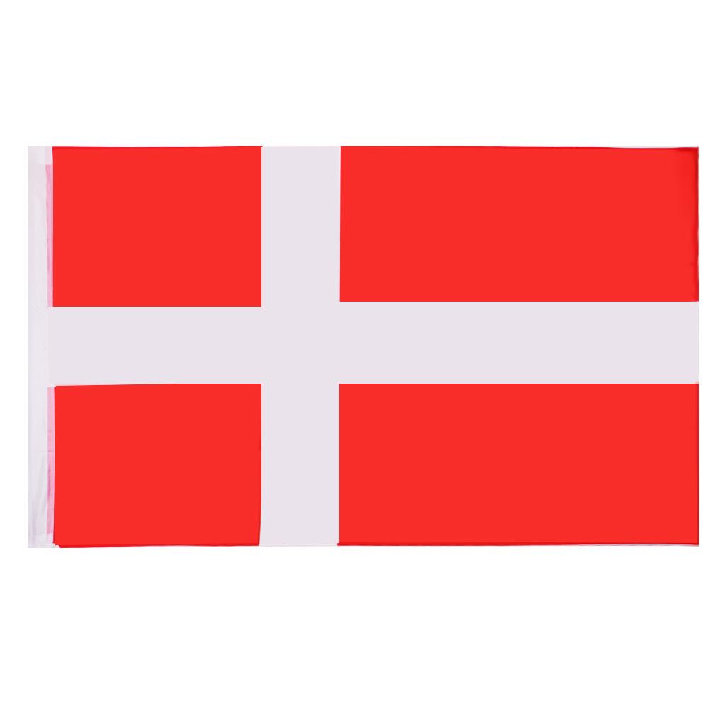 Country Large Flag National Banner Festival Decor Red White Denmark