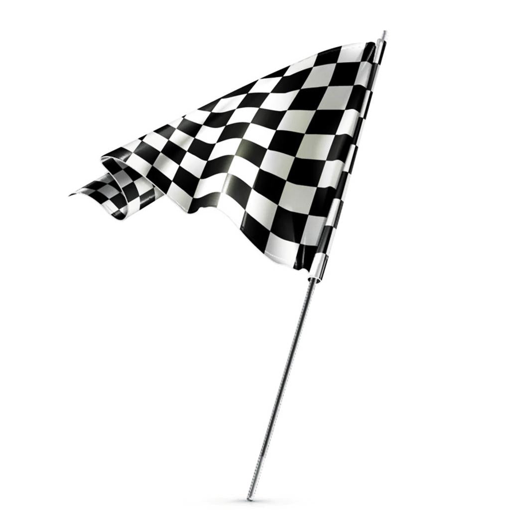 Black and White Rectangle Lattice Racing Flag Motorsport Starting End Banner