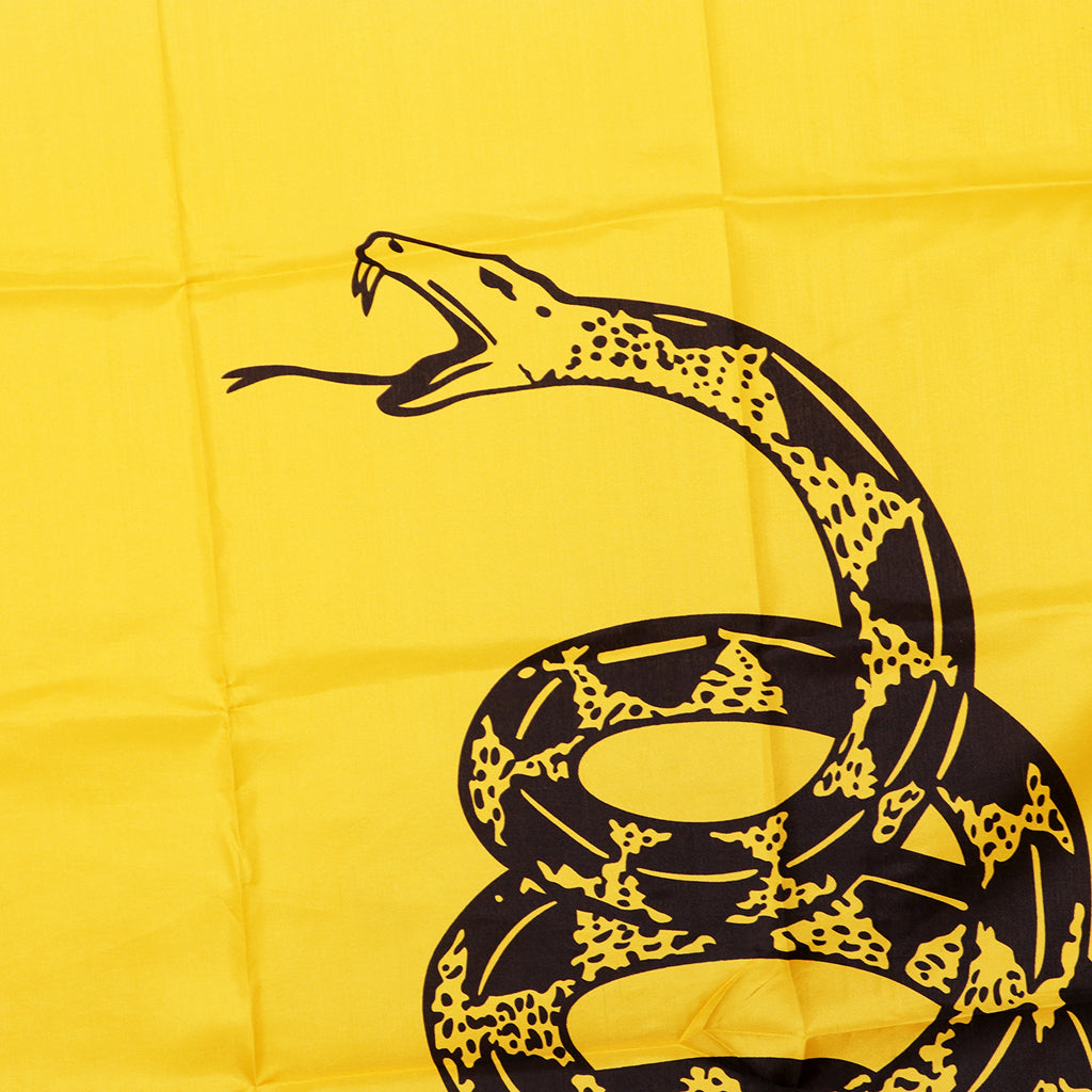 Gadsden State Yellow Black Coiled Snake Design Flag American Revolution Flag