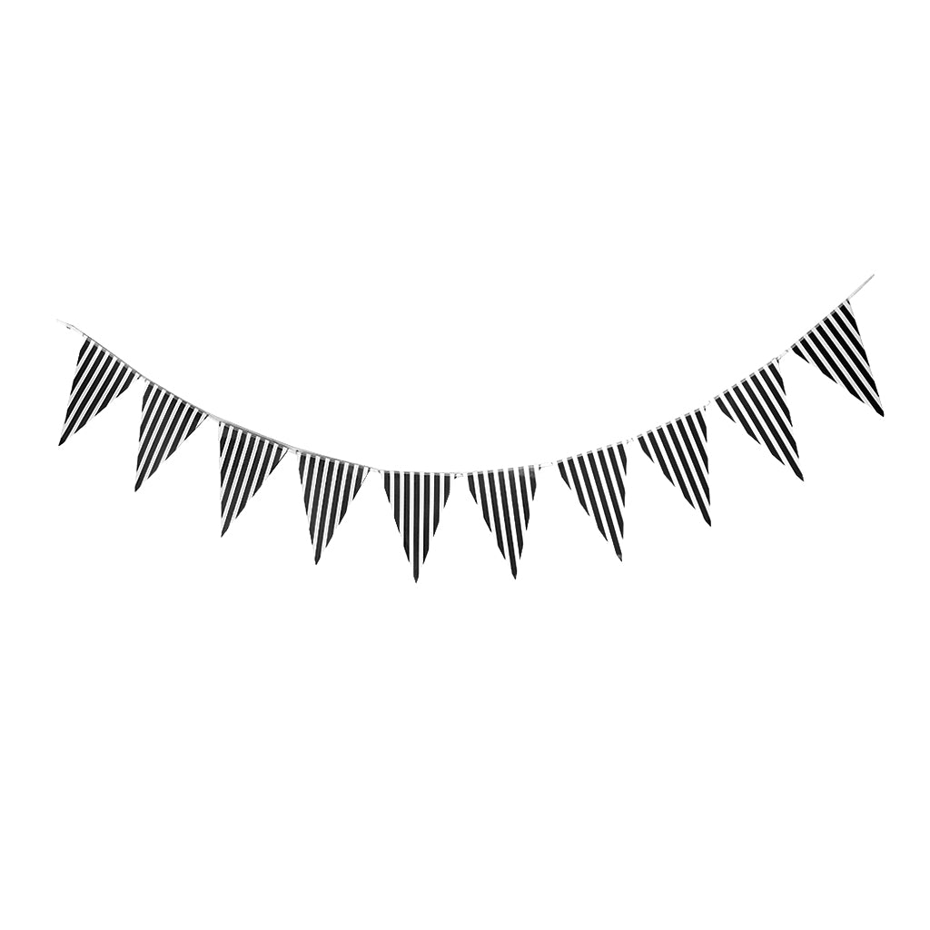 Colorful Paper Flag Banners Flag Decoration String Pennant Banner Black