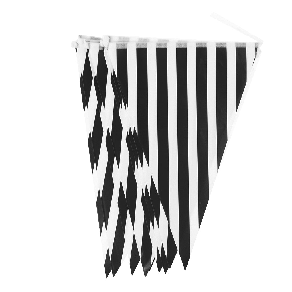 Colorful Paper Flag Banners Flag Decoration String Pennant Banner Black