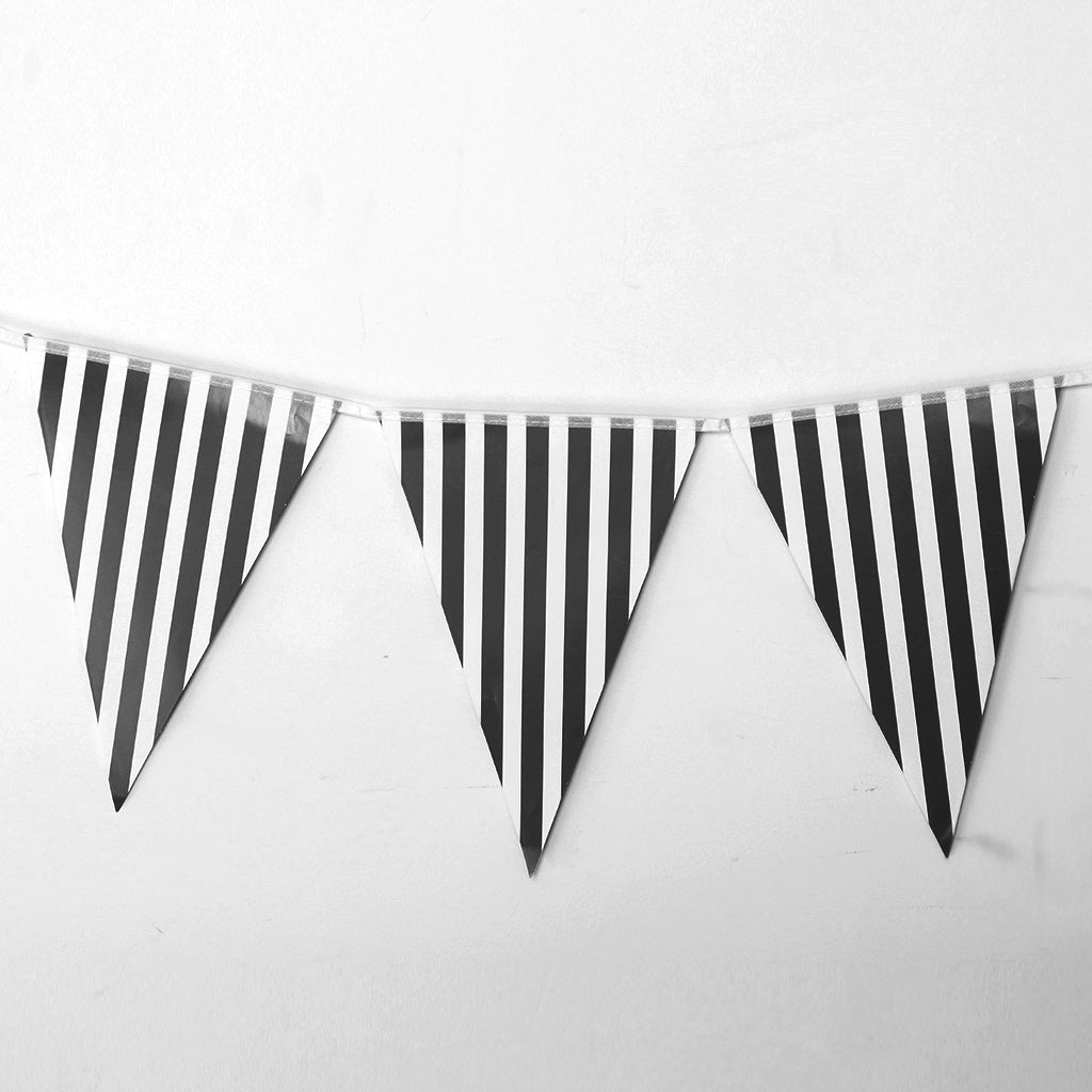 Colorful Paper Flag Banners Flag Decoration String Pennant Banner Black