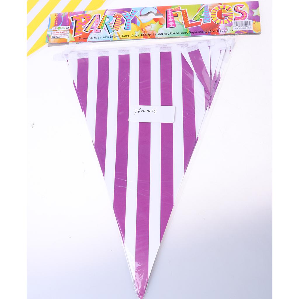 Colorful Paper Flag Banners Flag Decoration String Pennant Banner Purple