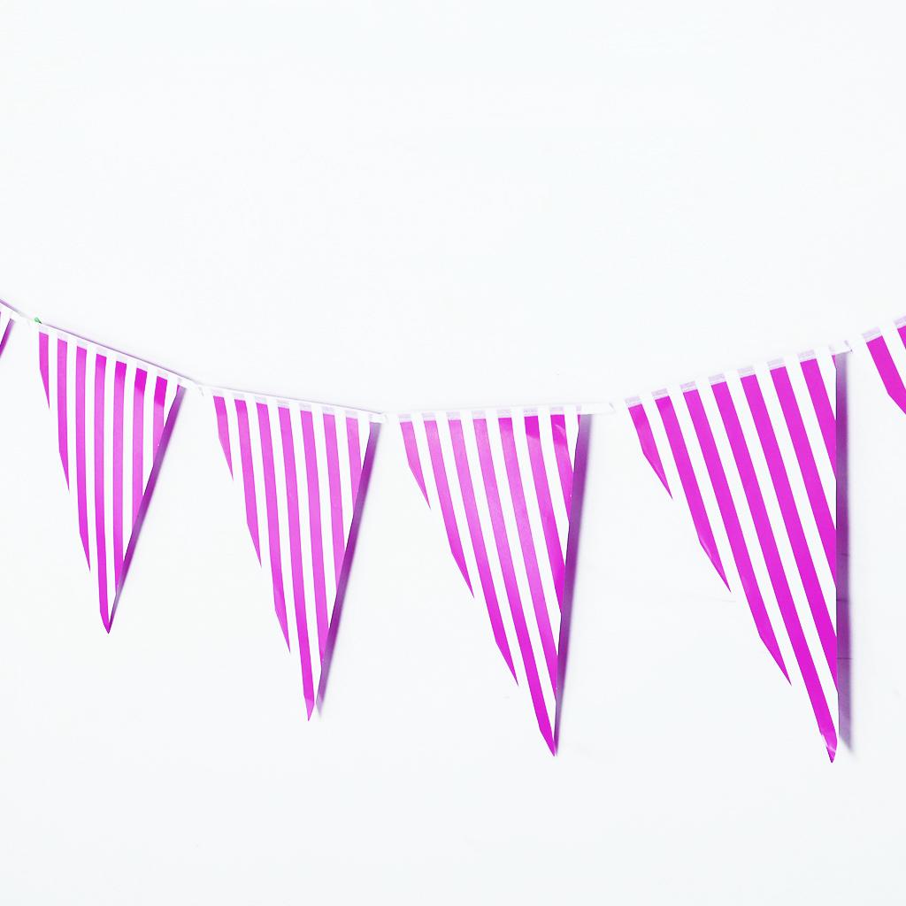 Colorful Paper Flag Banners Flag Decoration String Pennant Banner Purple