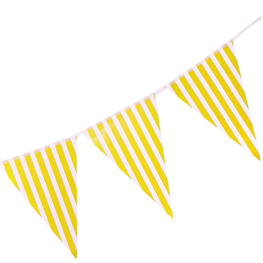 Colorful Paper Flag Banners Flag Decoration String Pennant Banner Yellow