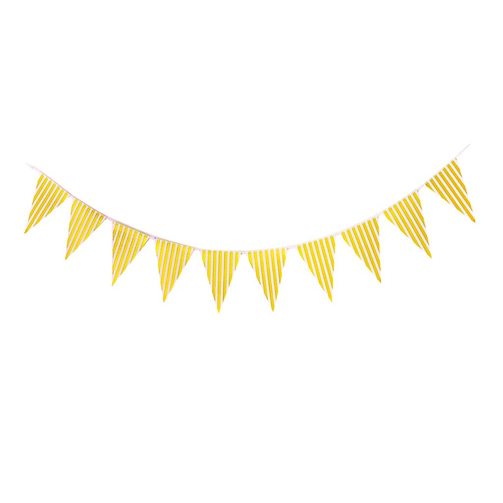 Colorful Paper Flag Banners Flag Decoration String Pennant Banner Yellow