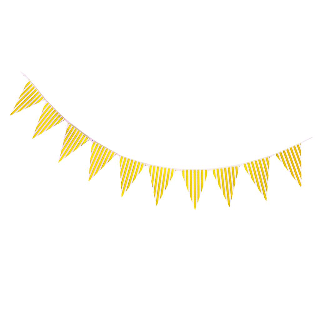 Colorful Paper Flag Banners Flag Decoration String Pennant Banner Yellow