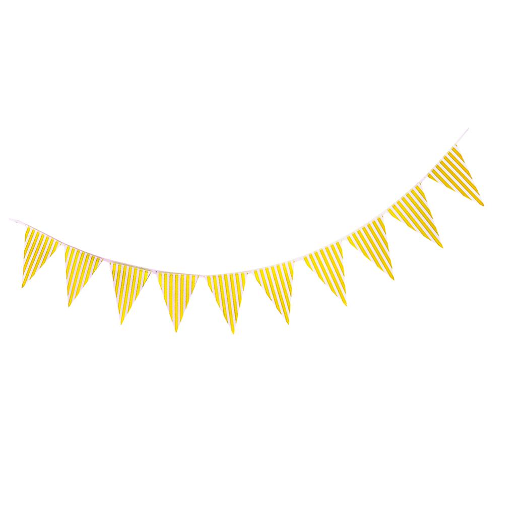 Colorful Paper Flag Banners Flag Decoration String Pennant Banner Yellow