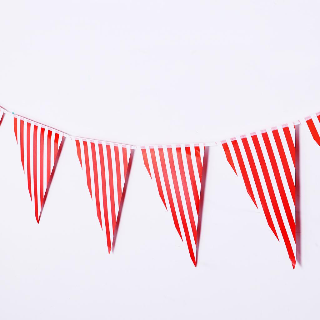 Colorful Paper Flag Banners Flag Decoration String Pennant Banner Red