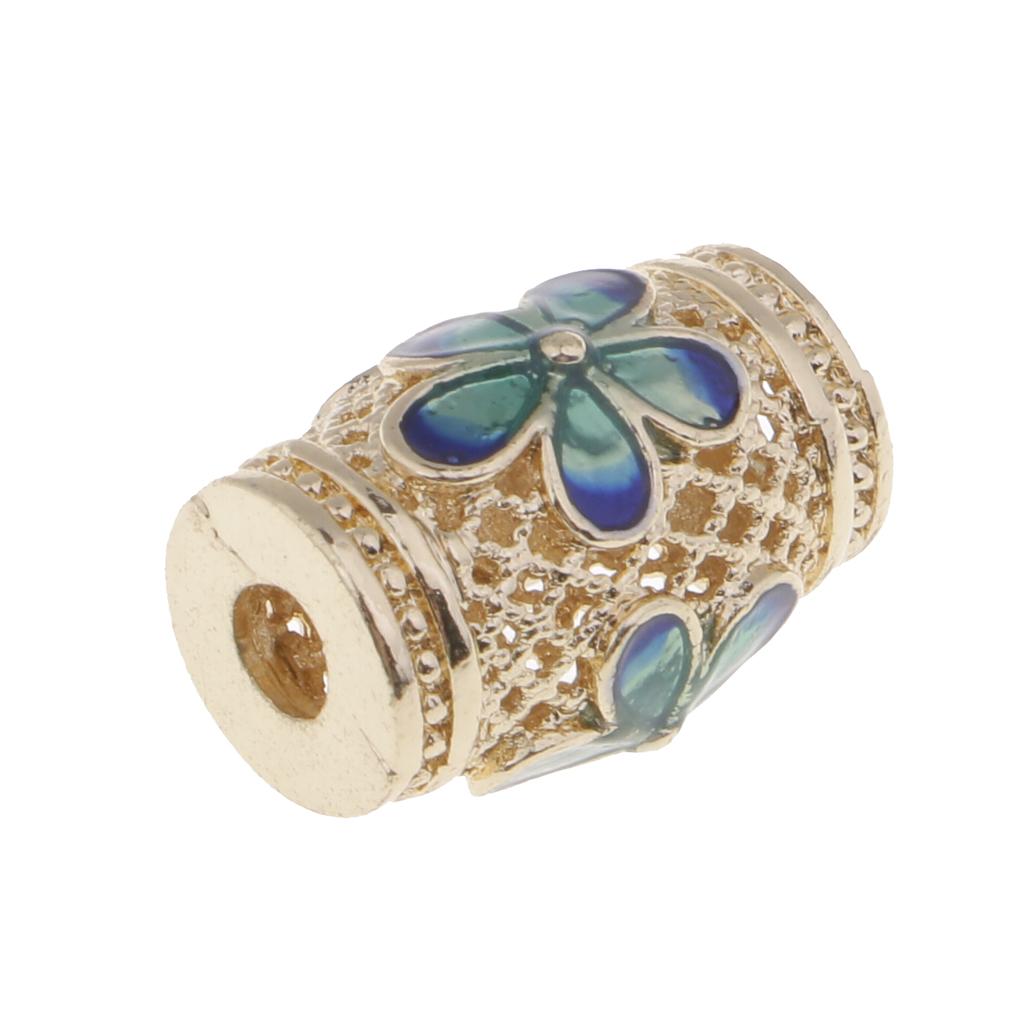 Alloy Barrel Beads Large Hole Vertical Hole Bead for Making Jewelry Decor #2