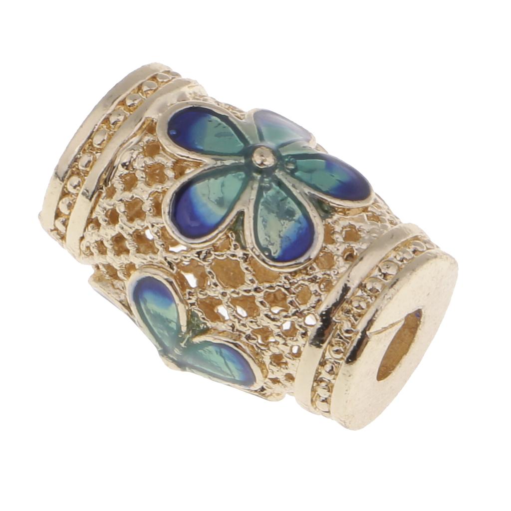 Alloy Barrel Beads Large Hole Vertical Hole Bead for Making Jewelry Decor #2