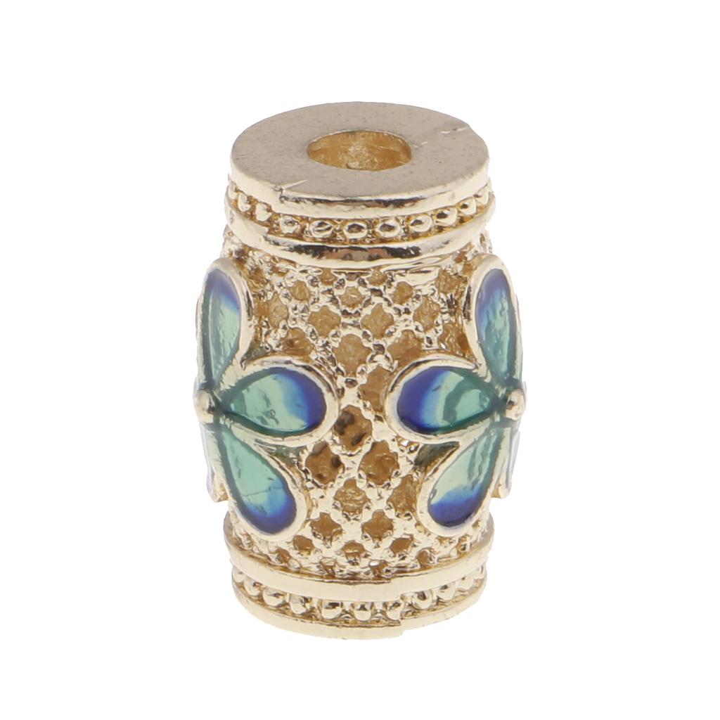 Alloy Barrel Beads Large Hole Vertical Hole Bead for Making Jewelry Decor #2
