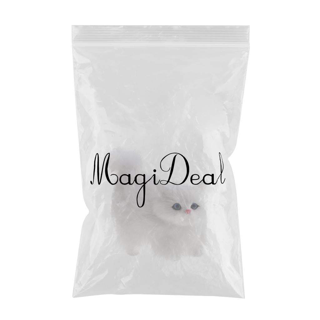 Simulation Cats Plush Stuffed Animal Home Decor Kids Birthday Gift White