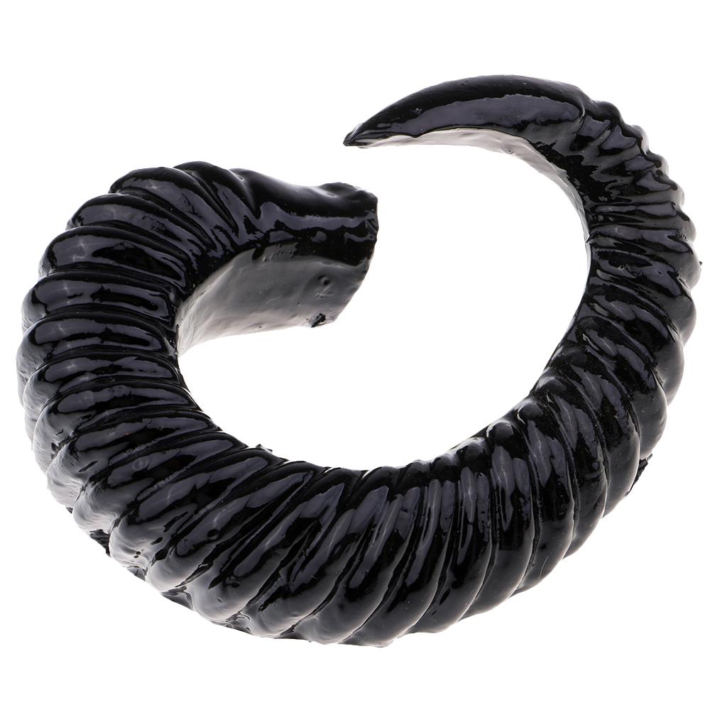 Artificial Ram Horns Costume Accessory for DIY Gothic Hair Headband Hoop B