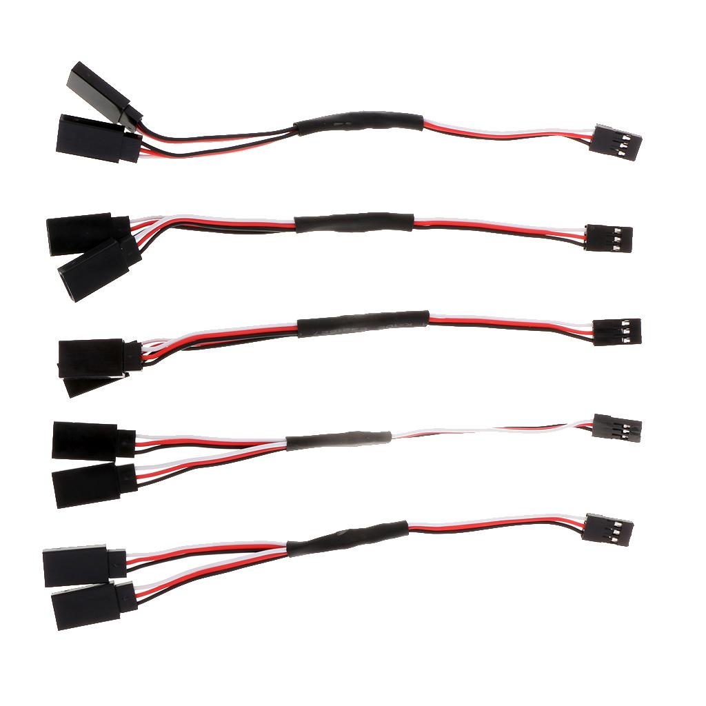 5pcs Y Type Steering Servo Extended Line Extension Lead Wire Cable 150mm