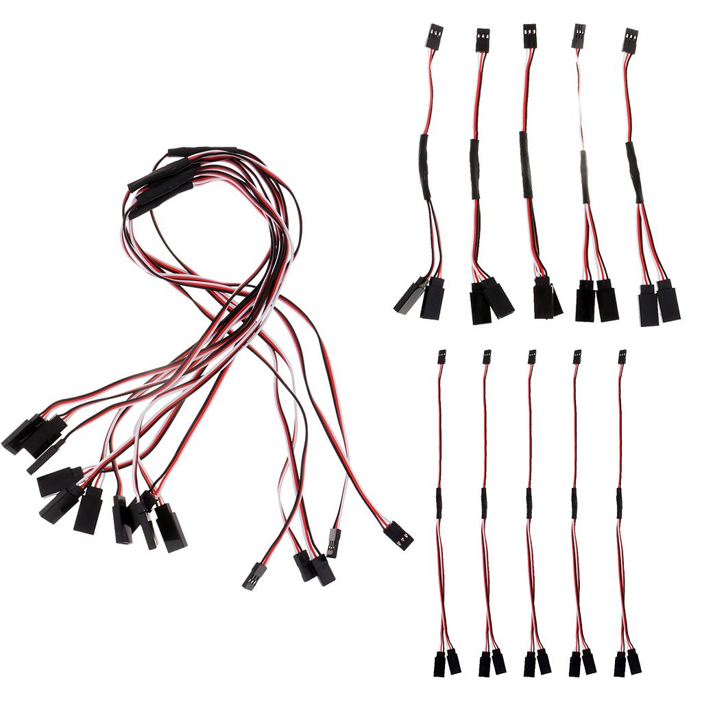 5pcs Y Type Steering Servo Extended Line Extension Lead Wire Cable 150mm