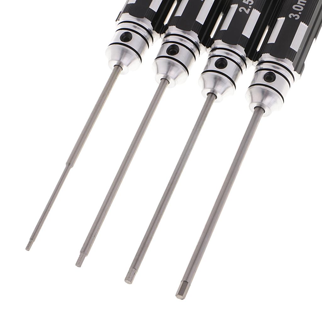 4pcs RC Tools Hex Screw Driver Set Kit 1.5 2.0 2.5 3.0mm for RC Helicopter