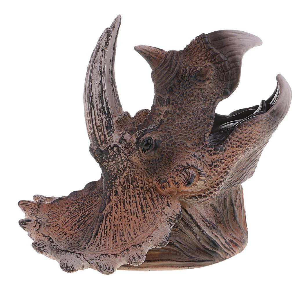 Simulation Dinosaur Figure Toy Hand Puppets for Kid Adult Triceratops