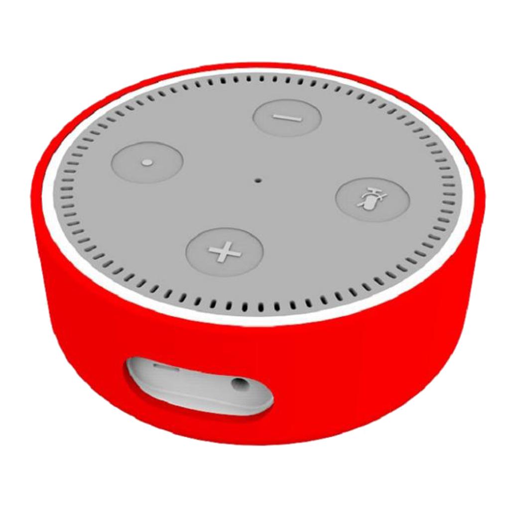 Protective Case for Echo Dot 2 Soft Silicone Anti-dust Cover Red