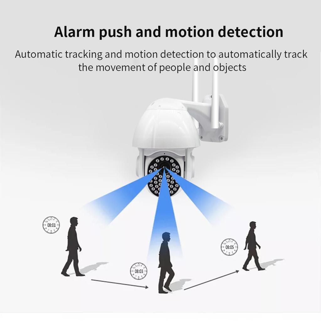 1080P HD Outdoor WiFi PTZ Pan Tilt Security IP IR Camera Night Vision UK 16G