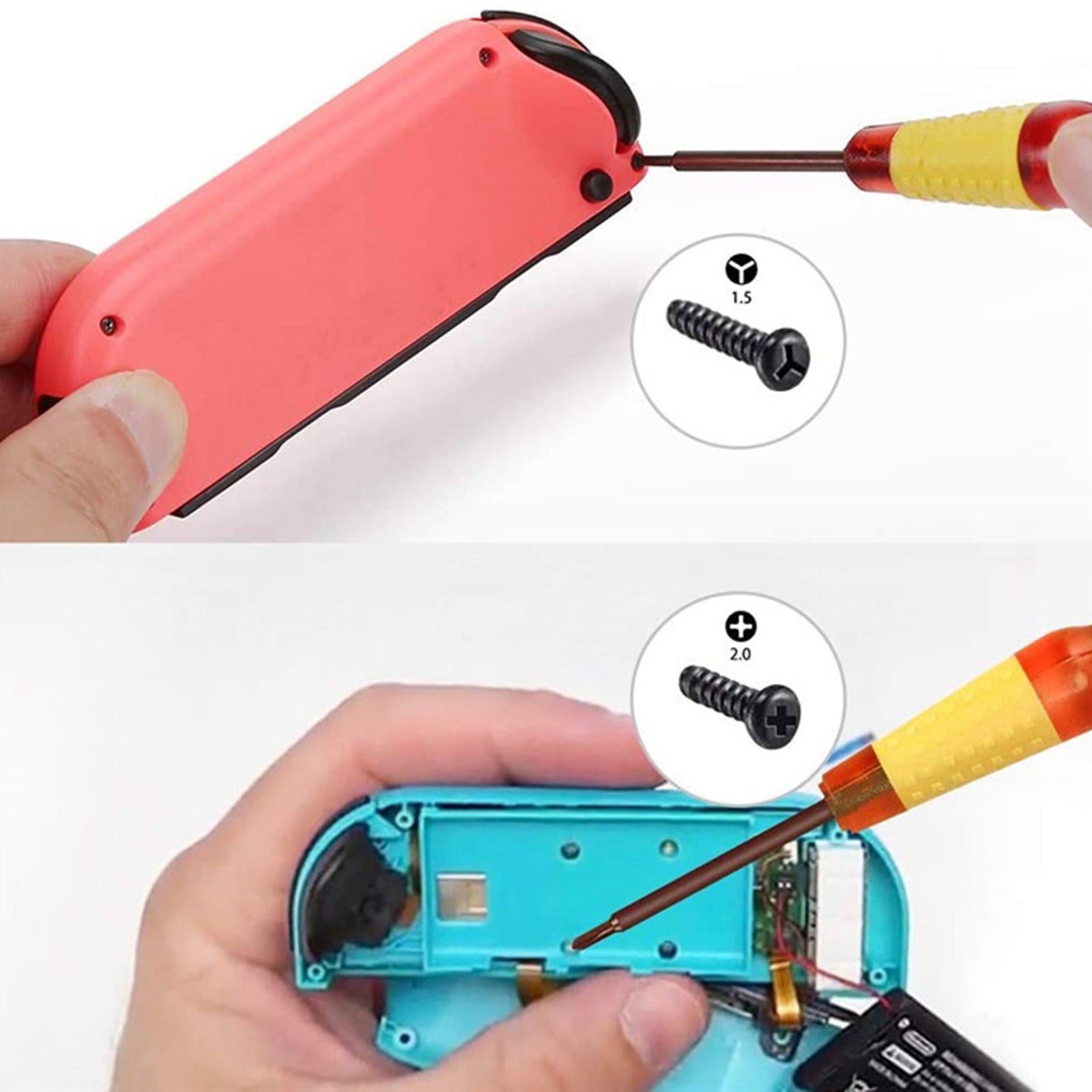 2-Pack Replacement 3D Analog Thumbstick For Nintendo Switch Joycon + Screws
