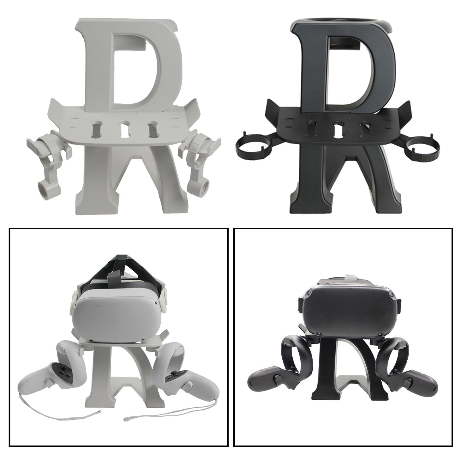 Universal VR Stand Headset and Controllers Holder for Oculus Quest 2 white