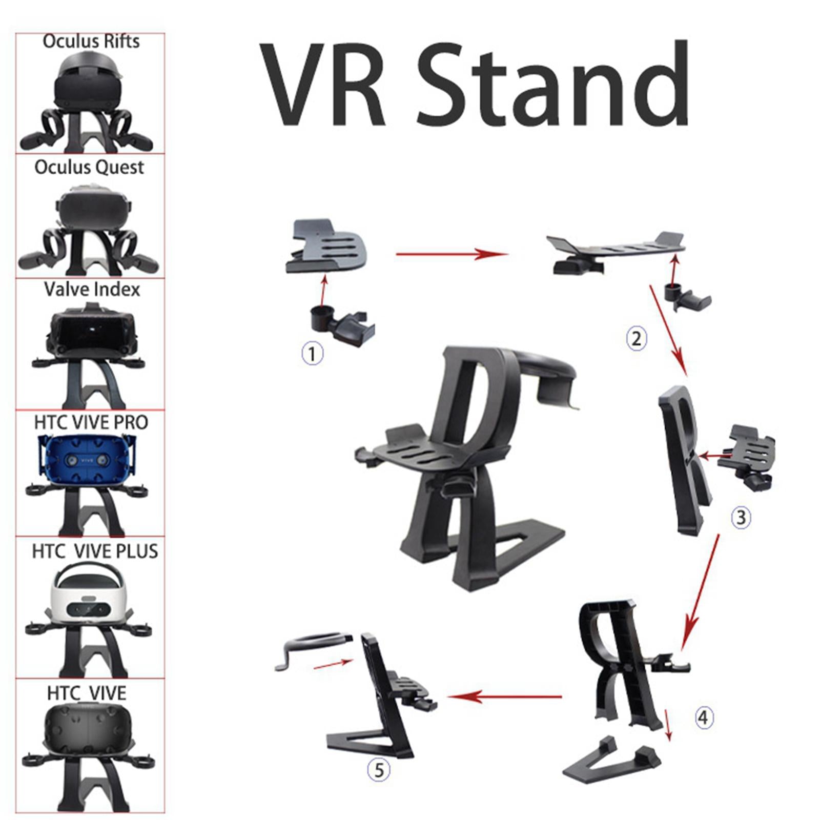 Universal VR Stand Headset and Controllers Holder for Oculus Quest 2 black