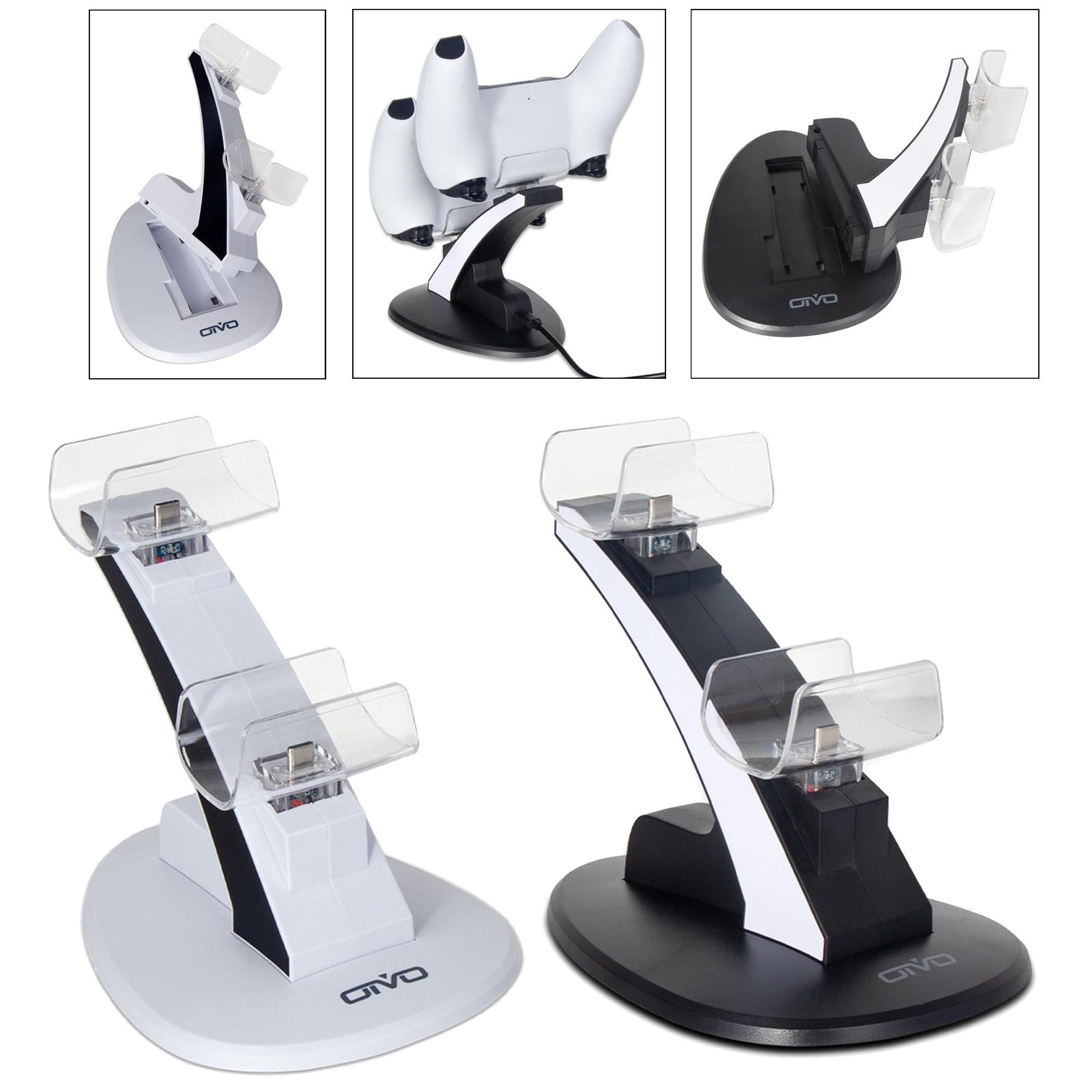 Fast Charging Charging Station Charger Dock Dual for PS5 White