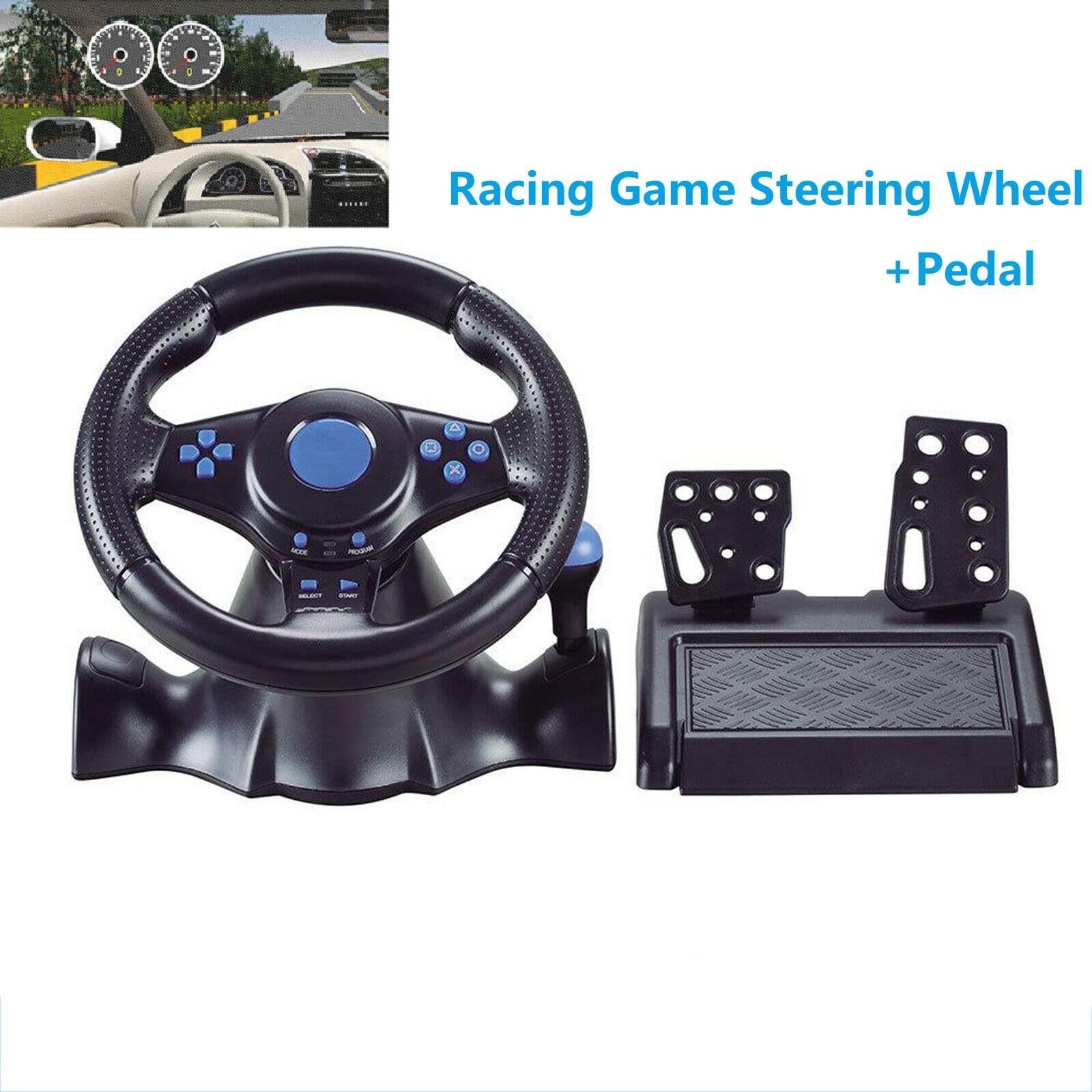 USB Car Racing Game Steering Wheel Pedal Driving Simulator for PS4 Xbox One