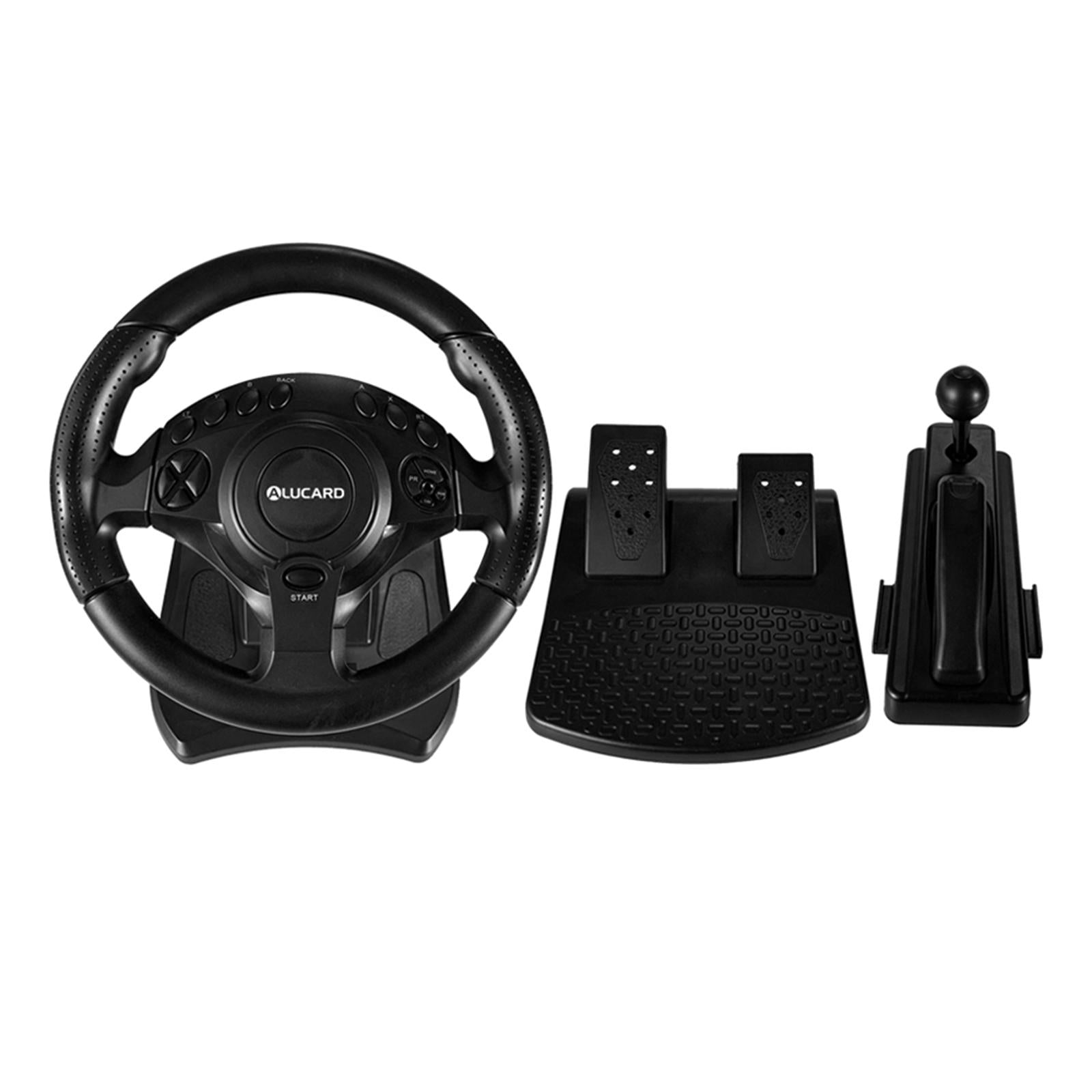 Racing Game Steering Wheel Pedals Kit Driving Simulator for Xbox One/360 PC
