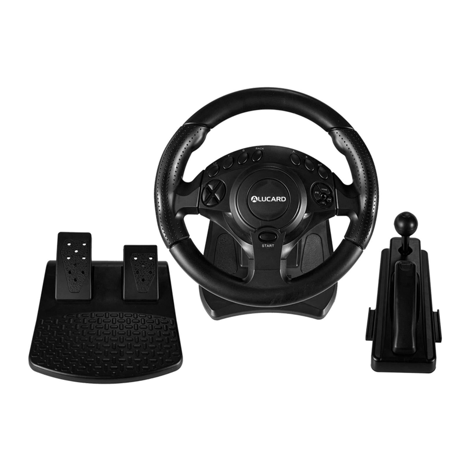 Racing Game Steering Wheel Pedals Kit Driving Simulator for Xbox One/360 PC