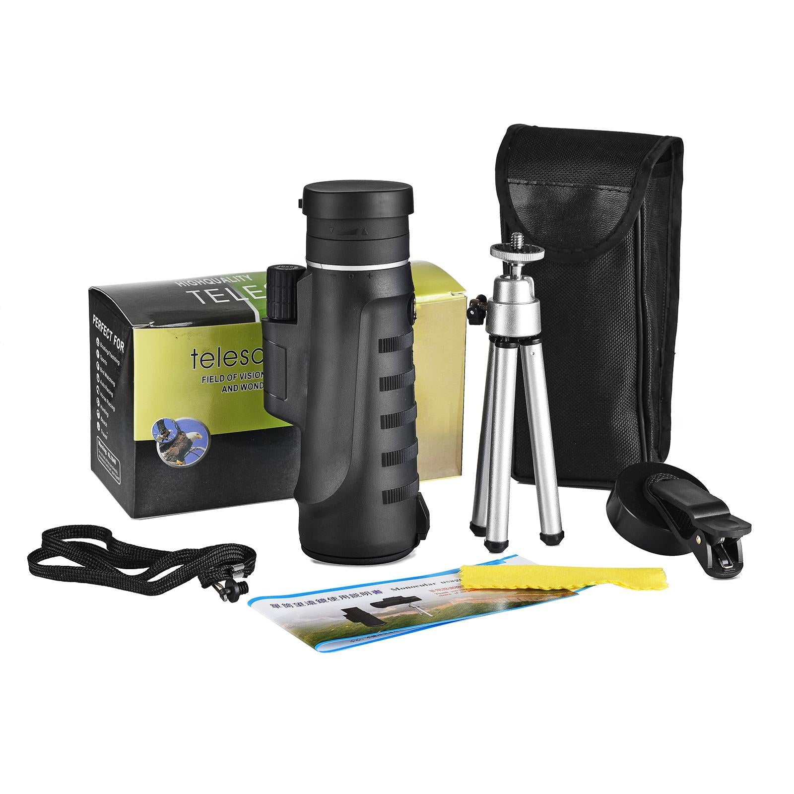 Hunting Monoculars Telescope 12X50 HD Goggles Mount 12X50 With Tripod