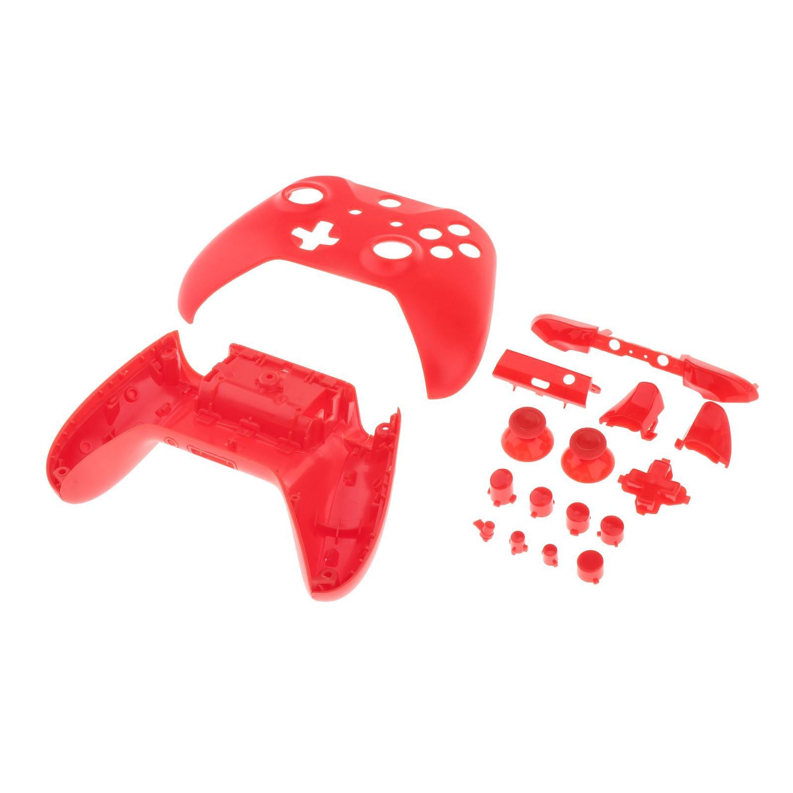 ABS Housing Shell Case Cover Mod w/Buttons for Xbox One S Slim Red