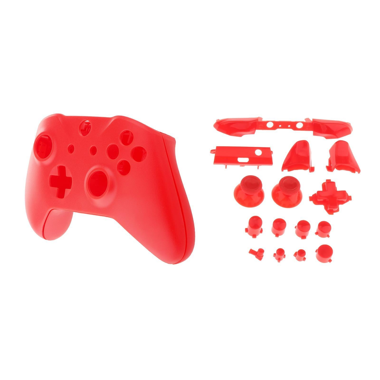 ABS Housing Shell Case Cover Mod w/Buttons for Xbox One S Slim Red