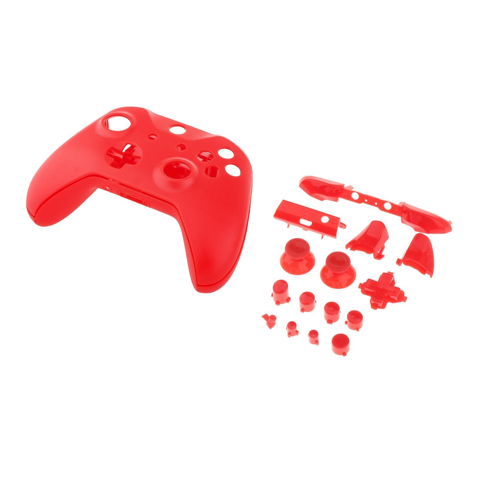 ABS Housing Shell Case Cover Mod w/Buttons for Xbox One S Slim Red