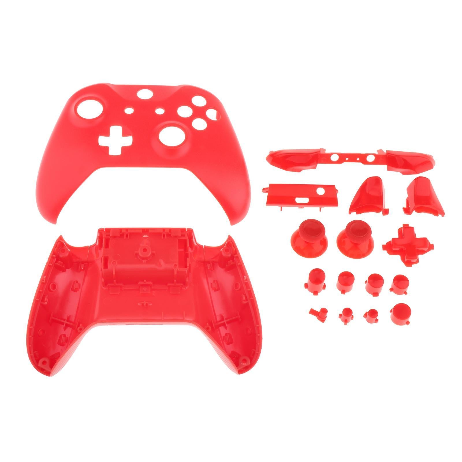 ABS Housing Shell Case Cover Mod w/Buttons for Xbox One S Slim Red