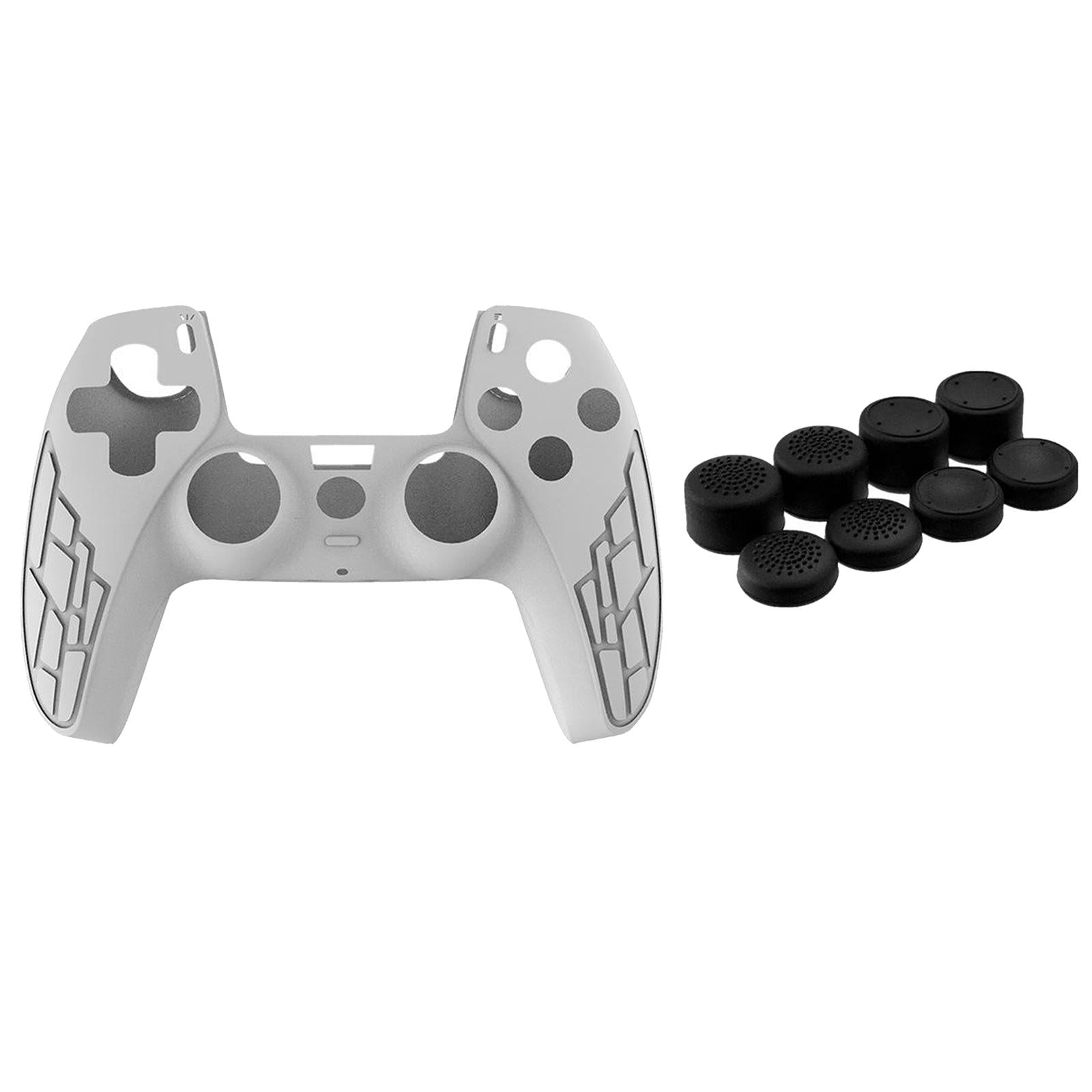 Anti-Slip Silicone Sleeve Case Skin Covers for PS5 Controller White