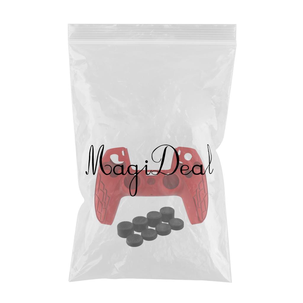 Anti-Slip Silicone Sleeve Case Skin Covers for PS5 Controller Red